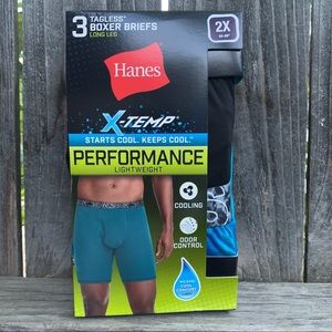 Hanes men’s boxer briefs Tagless XL long leg 3-pak